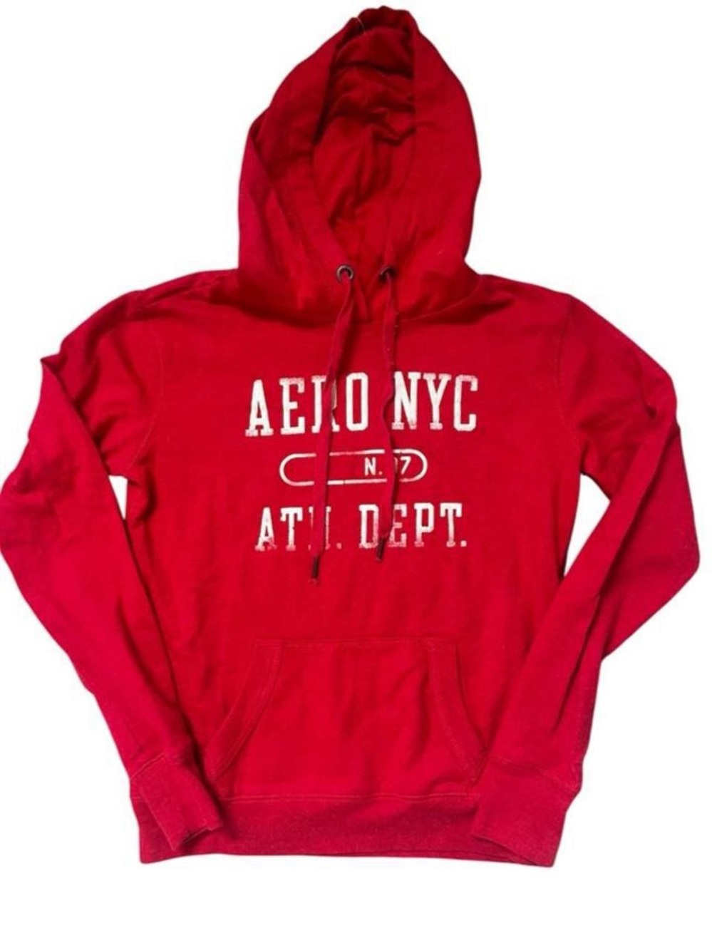 Aeropostale Red Men's Zip-Up Hooded Sweatshirt